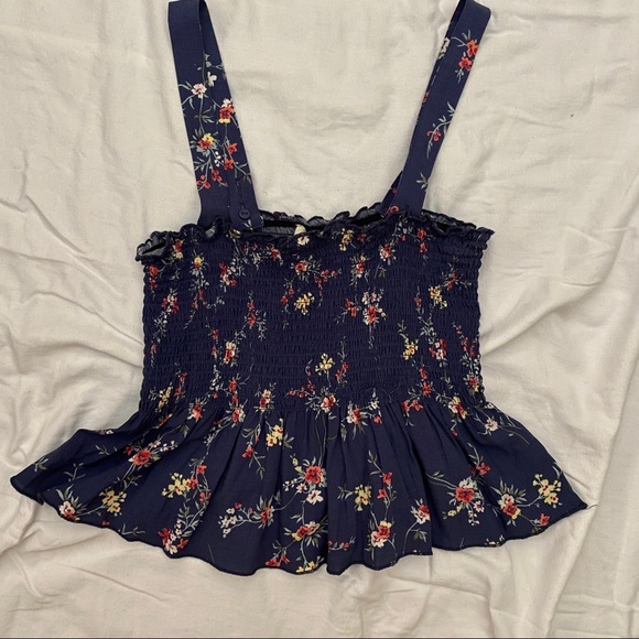 FLORAL RIFFLE CROP TOP - Picture 1 of 3